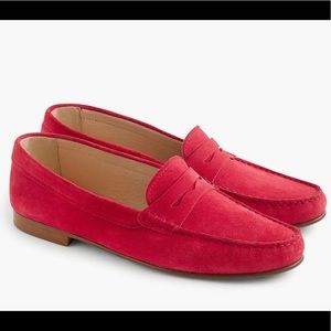 J.Crew ‘James’ Fuchsia Suede Loafers